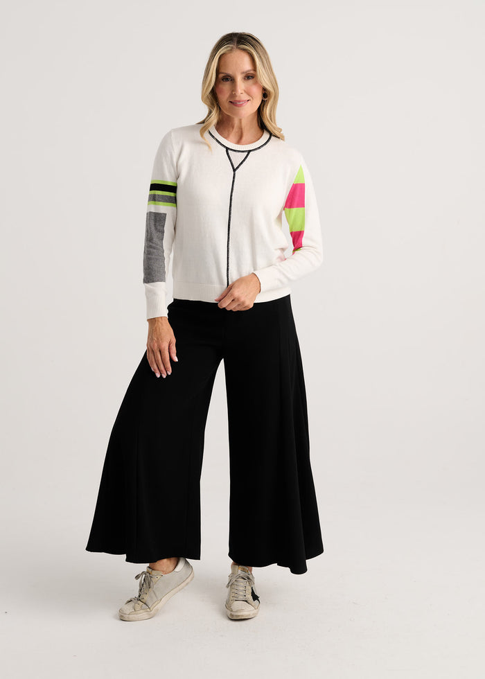 Zaket & Plover Weekend Ease Sweater in White available at Barbara Katz