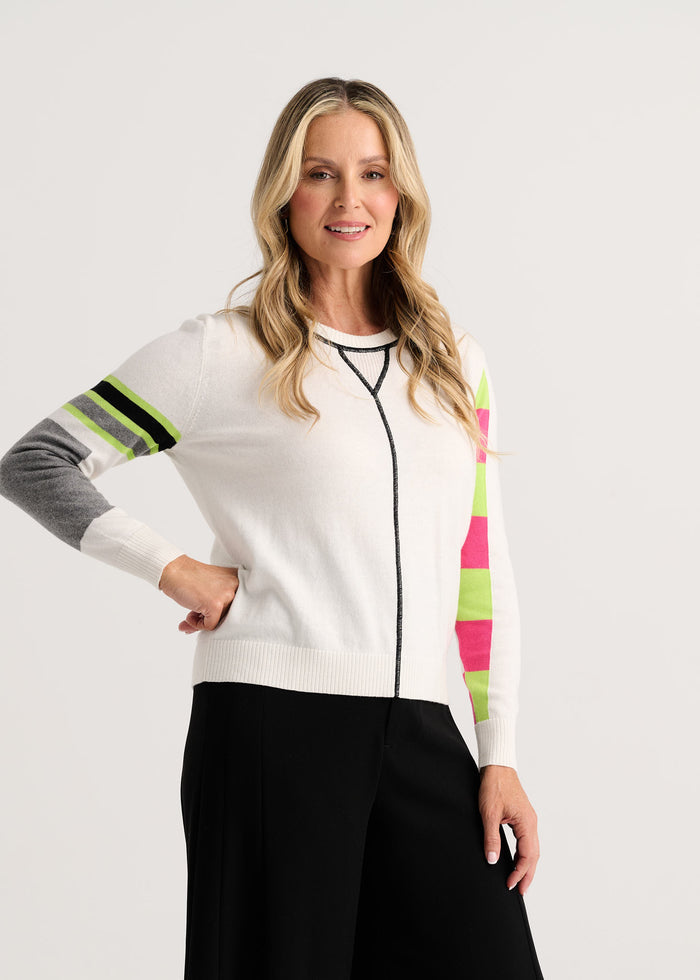 Zaket & Plover Weekend Ease Sweater in White available at Barbara Katz