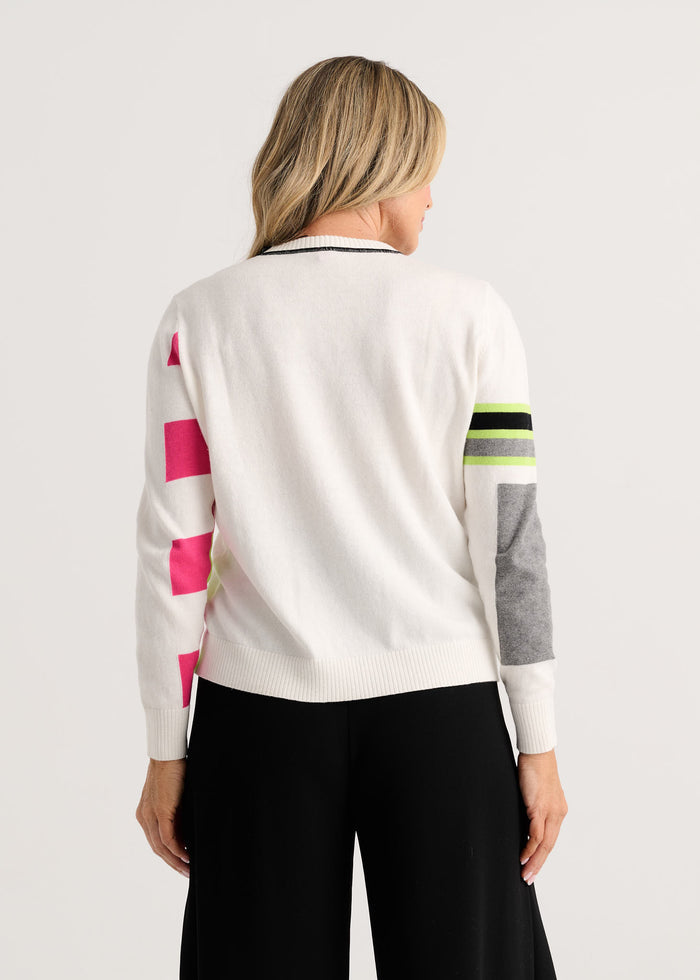 Zaket & Plover Weekend Ease Sweater in White available at Barbara Katz
