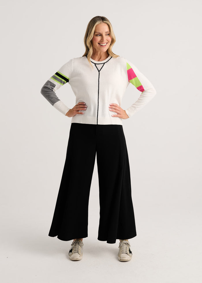 Zaket & Plover Weekend Ease Sweater in White available at Barbara Katz