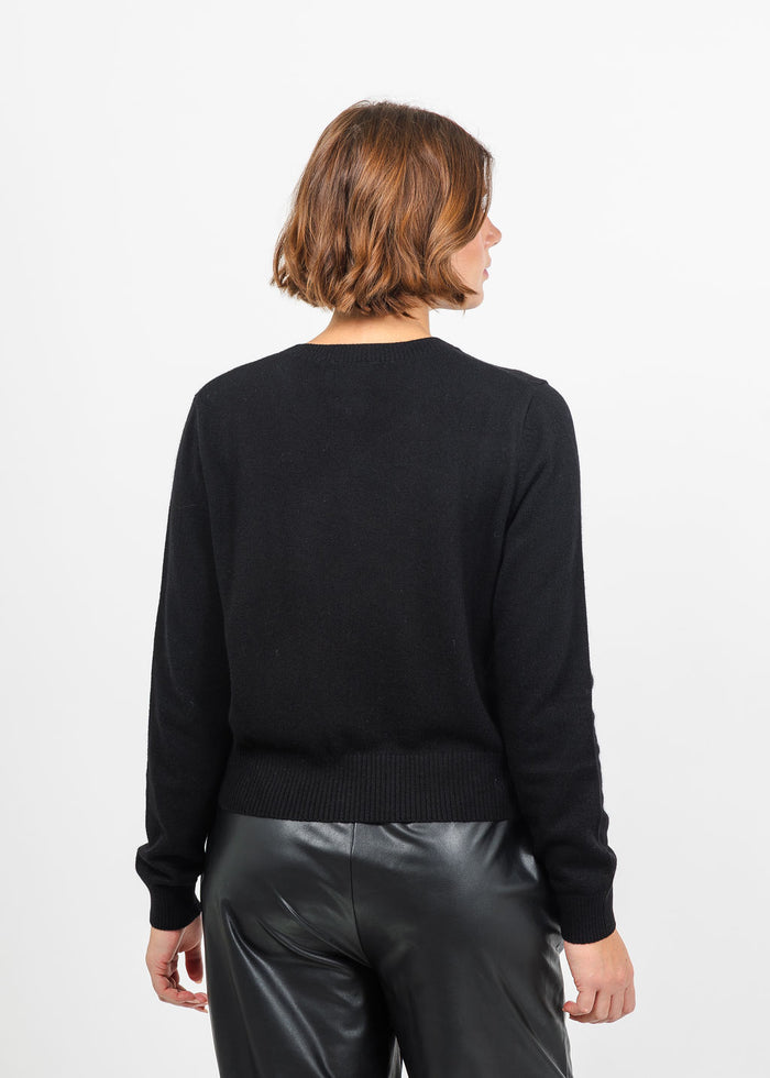 Colorush Womad Little Crew Sweater in Black available at Barbara Katz