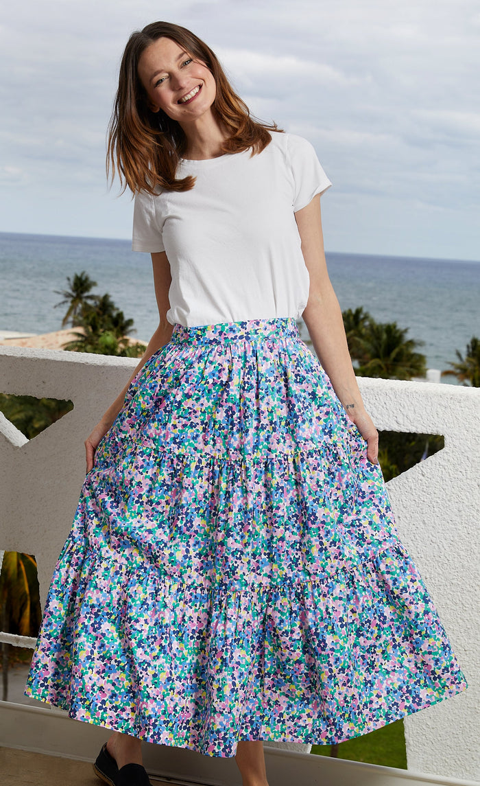 Dizzy-Lizzie Woodstock Midi Skirt - Floral available at Barbara Katz