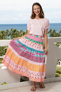 Dizzy-Lizzie Woodstock Midi Skirt - Multi Dot available at Barbara Katz