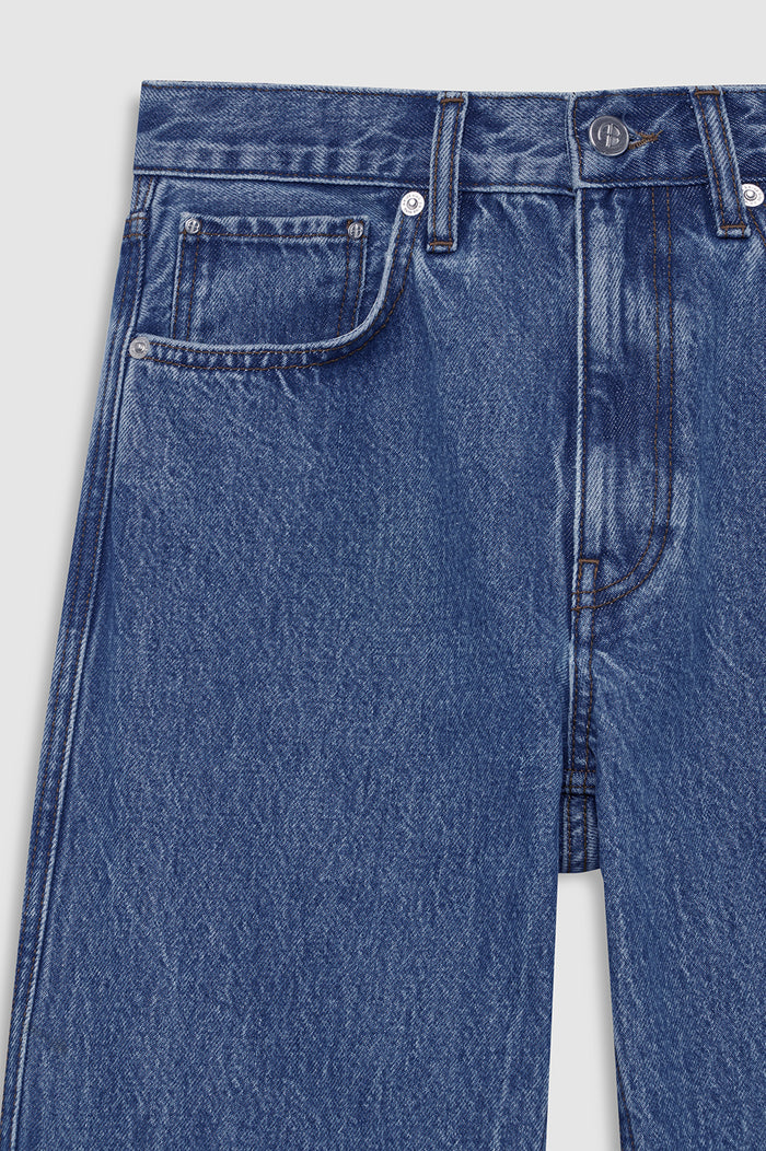 ANINE BING Wyatt Jean 34" - Freshwater Blue - detail view