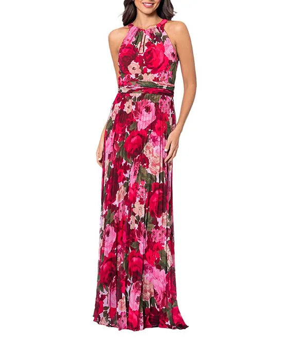 Xscape Evenings Chiffon Floral Print Dress 6252X