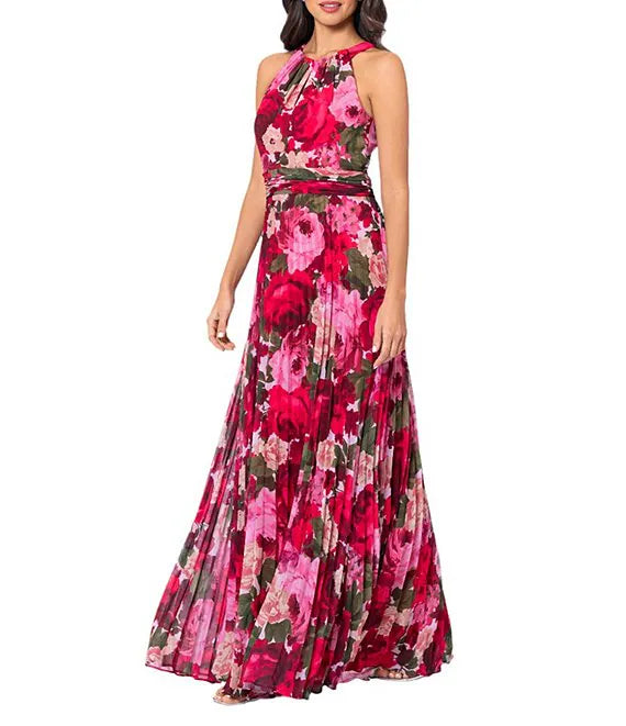 Xscape Evenings Chiffon Floral Print Dress 6252X