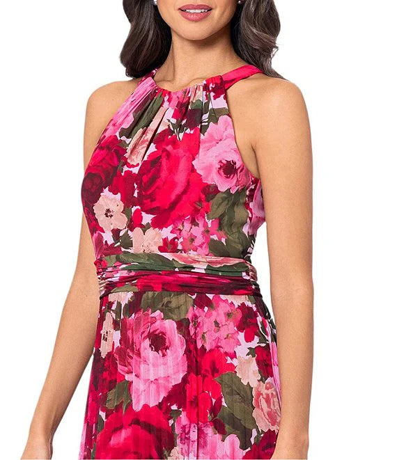 Xscape Evenings Chiffon Floral Print Dress 6252X