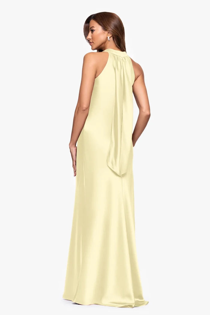 Xscape Evenings Halter Satin Evening Dress 6247X