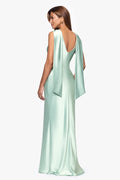 Xscape Evenings Satin Back Sash Evening Dress 7341X