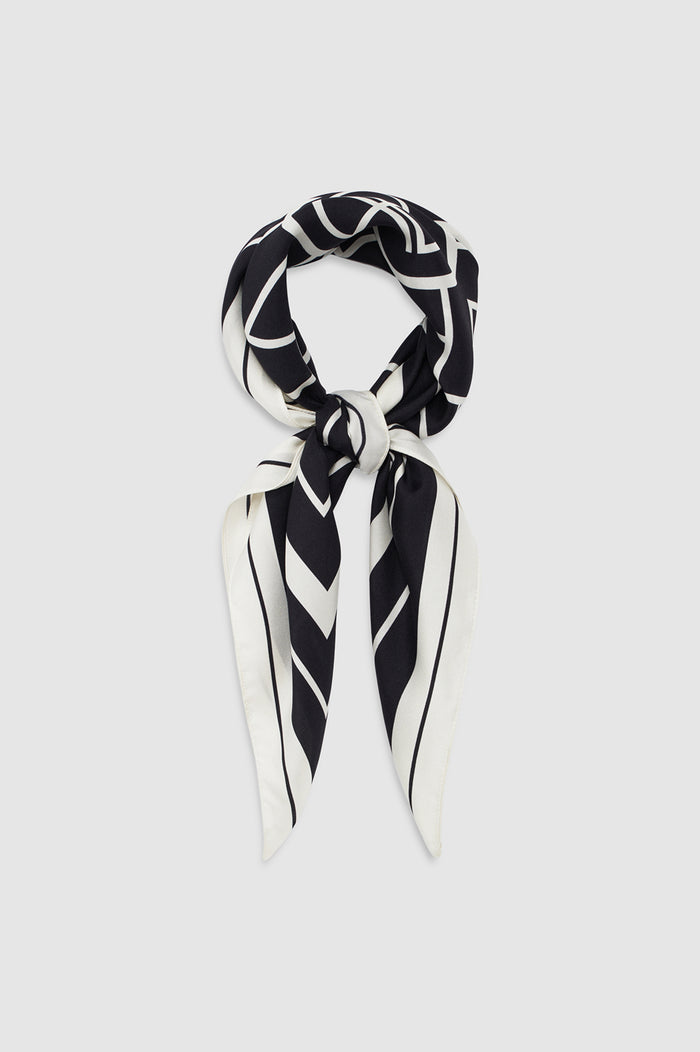 ANINE BING York Scarf Ab - Black - tied view