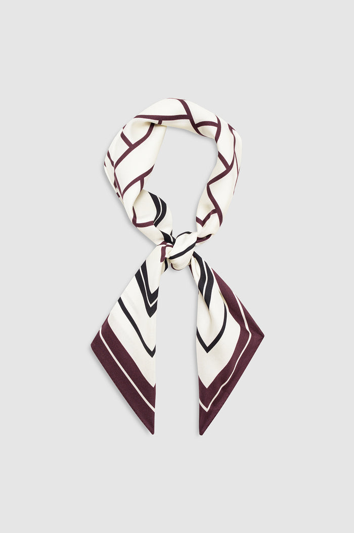 ANINE BING York Scarf Ab - Fig - tied view