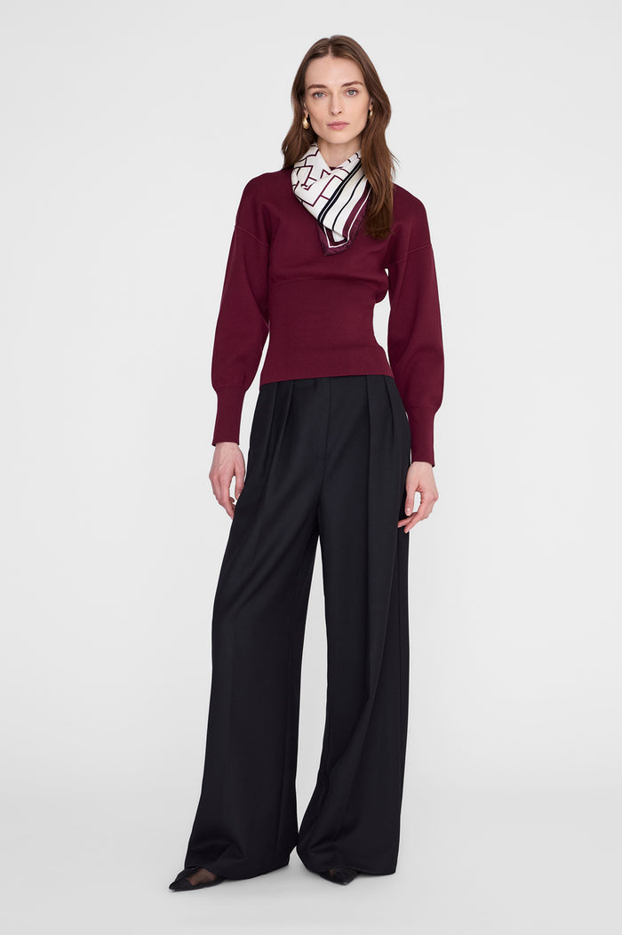 ANINE BING York Scarf Ab - Fig - on model front